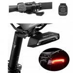Rockbros LKWD-R1 Rear Bike Light with lazerinis and Remote Control + Micro USB - USB-A Cable - juodos spalvos