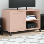 TV staliukas Televizoriaus spintelė, rožinės spalvos, 68x39x43,5cm, plienas