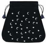 Lo Scarabeo Moon And Stars velvetinis juodas mai&scaron;elis kortoms