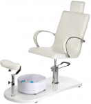 Beauty System Pedikiūro krėslas su pėdų vonele PEDICURE CHAIR PROFESSIONAL HYDRAULIC Baltas