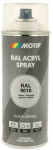 Motip Ral 9010 blizgi gryna balta spalva