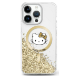 Hello Kitty HKHMP16SLGDIH Apple iPhone 16 6.1" dėklas telefonui aukso spalvos Liquid Glitter Fever MagSafe