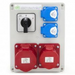 Els Elektrotechnika N211LP Statybinis skirstomasis įrenginys 16A/5P + 32A/5P + 2*GS 230V + L-0-P jungiklis, N211LP