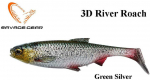 Masalas Savage Gear 3D River Roach Žalias Sidabrinis 3 vnt 12 cm 17 g