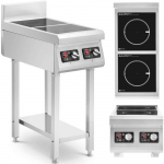 Royal Catering Atskirai pastatoma 2 degiklių indukcinė viryklė 400 V 2 x 3500 W