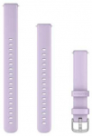 Garmin &bdquo;Lily&reg; 2&ldquo; dirželiai (14 mm) Alyvinės spalvos silikonas, sidabro spalvos sagtis