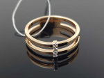 Best Diamonds Auksinis žiedas su baltais briliantais