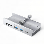 Orico MH5PC &scaron;akotuvo gnybtas, montuojamas USB-C / 2x USB-A 3.2 + 1x USB-C 3.2 + 1x SD&TF - sidabro spalvos