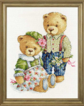 Beldizart Kryželiu siuvinėjimo rinkinys "Me&scaron;kiukai" 23.5x30 cm S/VK085