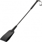 Darkness Sensations Darkness Fetish Juodas Wide Whip 53cm - Durable PVC, Ergonomic Handle