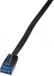 LOGILINK CF2093U LOGILINK - Komutacinis kabelis Flat Cat.6 U/UTP SlimLine juodas 10m