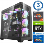 Stacionarus kompiuteris INTOP AQUA Ryzen 7 8700F 16GB DDR5 1TB SSD M.2 NVME RTX5070 12GB WIN11 (RW58270WH)