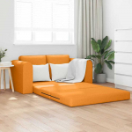 Sofa lova 60cm Tamsiai geltona audinys