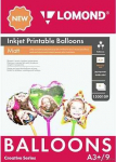 Oro balionai Lomond Inkjet Printable Baloons ra&scaron;aliniams sp. A3+, 9 lapų (Ball/Heart/Star) dvipusis
