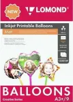Oro balionai Lomond Inkjet Printable Baloons ra&scaron;aliniams sp. A3+, 9 lapų (Ball/Heart/Star) dvipusis