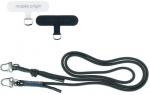 Mobile Origin Kaklo virvelė 6 mm, juoda, 82 - 163 cm