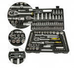 Chromuoto plieno įrankių galvučių komplektas, 108 vnt. Happy people