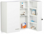 Bonideco Medicininė spintelė 53x53x20cm., baltos/sidabrinės spalvos