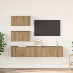 TV staliukas TV spintelių komplektas 4 pcs Artisano ąžuolo Apdirbta mediena