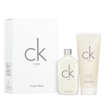 Set Calvin Klein: CK One Eau De Toilette Unisex, 50 ml + CK One Kūno prausiklis For Hair & Body, 100 ml