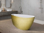 Vonia Besco Goya A-Line Glam Gold, 170 x 80 cm (sifonas su persipylimu chrome)