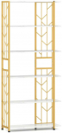 Bonideco Select Pastatoma lentyna 80x31x180cm., baltos/auksinės spalvos