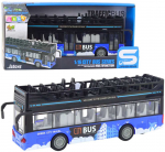Lean Toys Dviauk&scaron;tis miesto autobusas 1:16 su &scaron;viesomis ir garsais, mėlynas