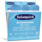 Orkla Group Pleistras Salvequick 35 mėlynas, aptinkamas, 6 rinkinių dėžutėje