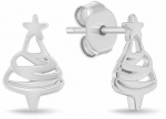 Brilio Silver Christmas sidabrinis earrings Tree EA1244W