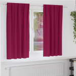 Užuolaidos su žiedais, blokuojančios &scaron;viesą 2 pcs Vyno raudona