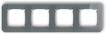 Karlik Elektrotechnik 28-28-IRSZ-4 ICON Universalus keturgubas suapvalintas rėmas - stiklo efektas (rėmas: grafito dugnas: grafitas matinis) 28-28-IRSZ-4