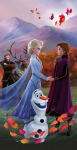 Rank&scaron;luostis Ręcznik plażowy 70x140 Frozen 2 Kraina Lodu 9619 Anna Elsa Olaf na wietrze dziecięcy
