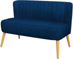 Aosom Sofa, 117x56.5x77 cm, Mėlyna, Medis