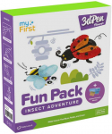 Nobokids &bdquo;myFirst 3dPen Make Filaments Fun Pack&ldquo; &ndash; kūrybinis rinkinys, skirtas &bdquo;3dPen&ldquo;, apima 5 trafaretus, 13 PCL filamentų (26 m), kilnojamą baterijų pagrindą, termoplastinę plėvelę (&bdquo;Insect Adventure&ldquo;)