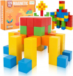 Malplay Magnetiniai konstruktoriai, kubeliai, 2D, 3D vaikams, 60 vnt.