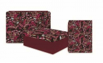 Lastva Dėžutės TROPICAL 3vnt bordo 295X220X110 260X190X105 230X160X100mm