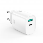 XO kroviklis jungiama į tinklą CE29 PD 20W 1x USB-C 1x USB balta