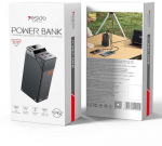 Rivacase Yesido Powerbank YP62 30 000 mAh 22.5W LED, 2xUSB-A + 2xUSB-C, Juodas / JUODA