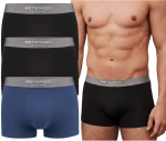 Vyri&scaron;kos medvilninės bokserės &bdquo;Peterson&ldquo;, 3 porų rinkinys, juodos ir tamsiai mėlynos, dydis L