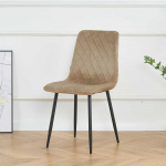 Re-stock Furniture Aksominė kėdė &bdquo;Orta&ldquo;, smėlio spalvos