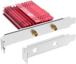 TP-Link AXE5400 Wi-Fi 6E Bluetooth 5.2 PCIe adapteris, vidinis, belaidis, PCI Express, WLAN / Bluetooth, 5400 Mbit/s, juodas, raudonas