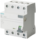Siemens 5SV3644-3 Liekamosios srovės grandinės pertraukiklis 4P 40A 300mA 400V tipas F 5SV3644-3