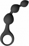 EasyToys Silicone Prostate Model with Graduated Beads, Juodas, 20 cm