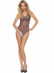Passion Woman Bodystockings PASSION BS109 Juodas Butterfly Bodystocking - Elegant Mesh Open Design