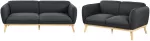Sofa Beliani 5 vietų svetainės baldų komplektas LJUNG, juodas