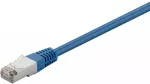 Goobay CAT 5e tinklo kabelis, F/UTP, mėlynas, 1 m - be fiksatoriaus apsaugos, CCA