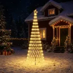 LED Kalėdų medis 300 cm 350 LED &Scaron;ilta balta Geležis Juoda
