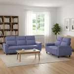 Sofa Sofos komplektas 2 vnt. Džinsinės mėlynos Audinys