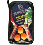 Spartan Stalo teniso rinkinys ping pong 2 raketės 3 kamuoliukai dėklas (Spa_310)