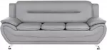 Beliani Trivietė sofa LEIRA, pilka, i&scaron; ekologi&scaron;kos odos
